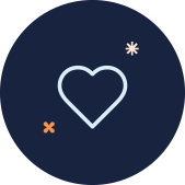 Icon - How to volunteer An icon illustration showing a heart symbolizing volunteerism
