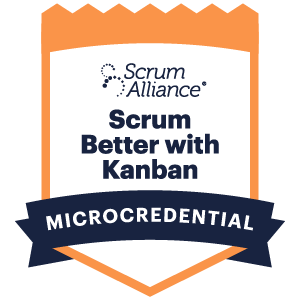 Scrum Better with Kanban Badge