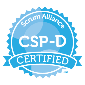 A CSP-D badge from Scrum Alliance