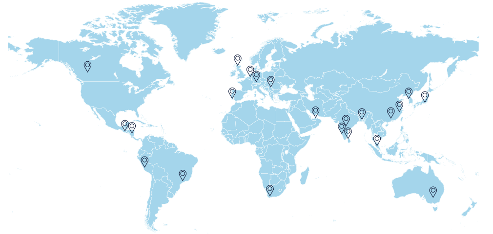 Gatherings - World map