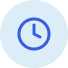 Blue icon with a clock