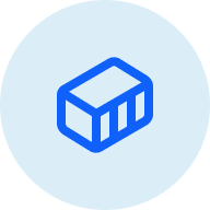 Developer -Software Engineers A blue icon showing the concept of a box