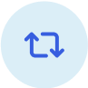 A blue icon showing an abstract target outline