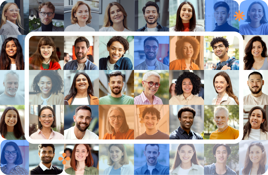 Collage of headshots of diverse professionals