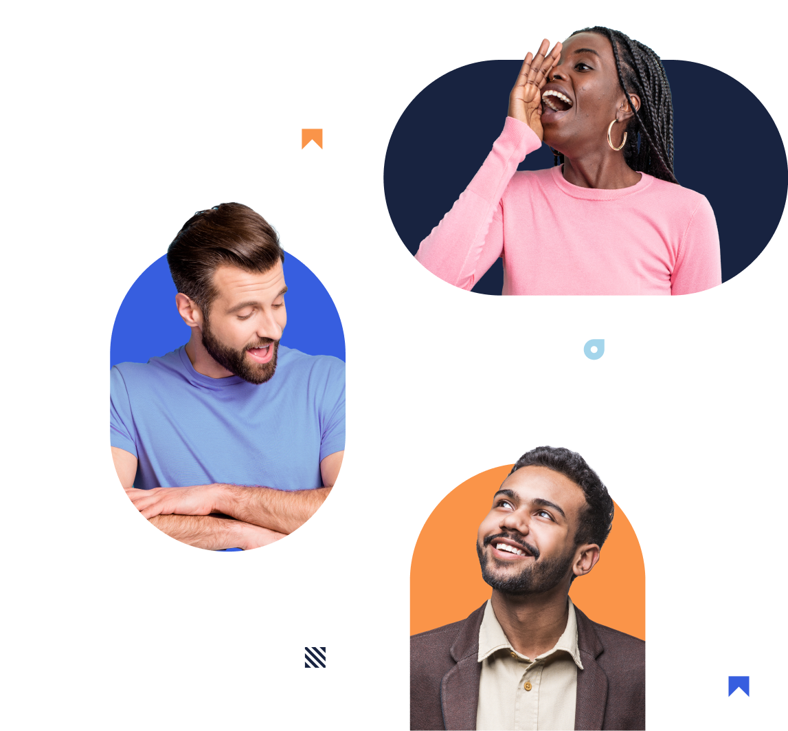 Collage of 3 smiling individuals