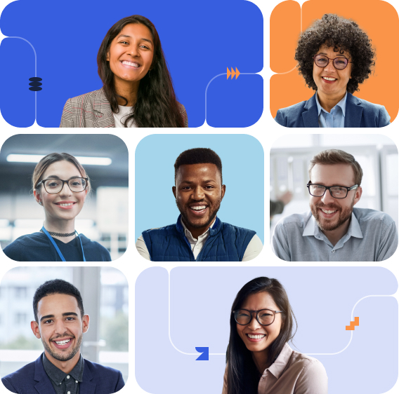 collage of professionals from different careers