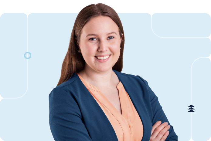 Smiling professional with arms crossed