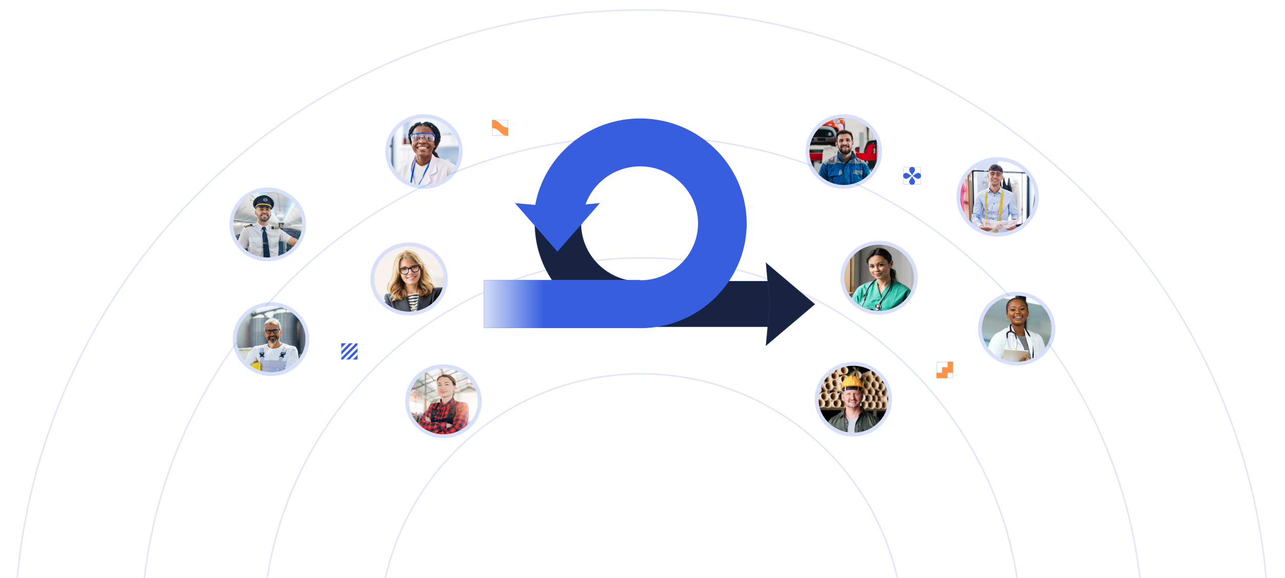 collage of professional headshots