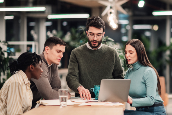 Colleagues working together