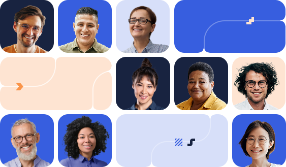 Collage of professionals portraits