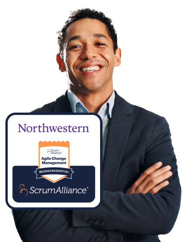 Businessman arms crossed