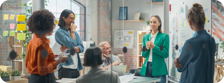 A group of project managers having a meeting