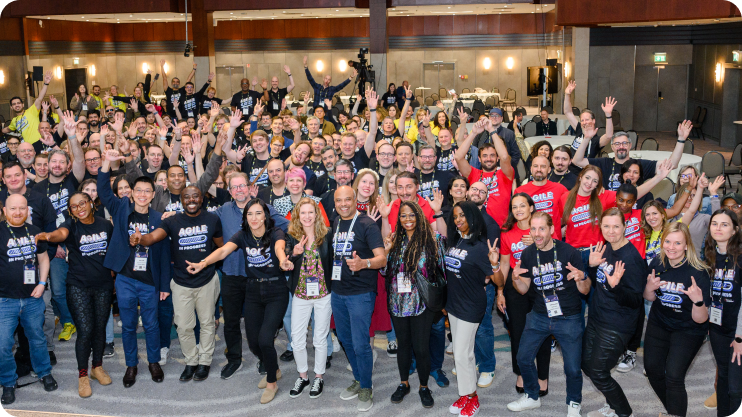 A group of people at the Global Scrum Gathering in Munich