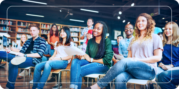 students in a learning session