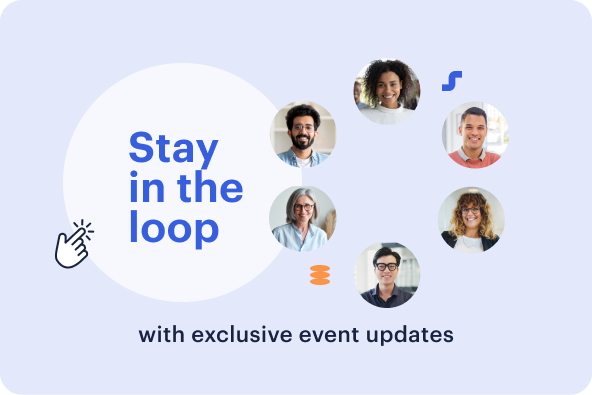A Scrum Alliance graphic showing "Stay in the loop" with people's portraits