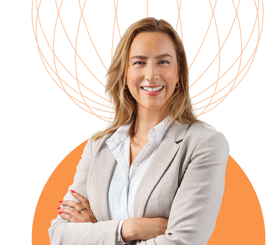 Smiling female professional with her arms crossed