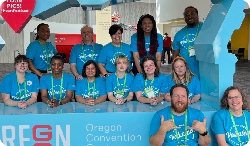 volunteers at Oregon Convention