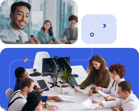 colleagues collaborating