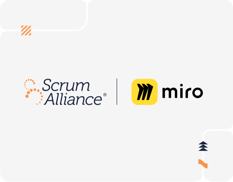 Logos of Scrum Alliance and Miro sponsorship