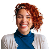 A smiling woman