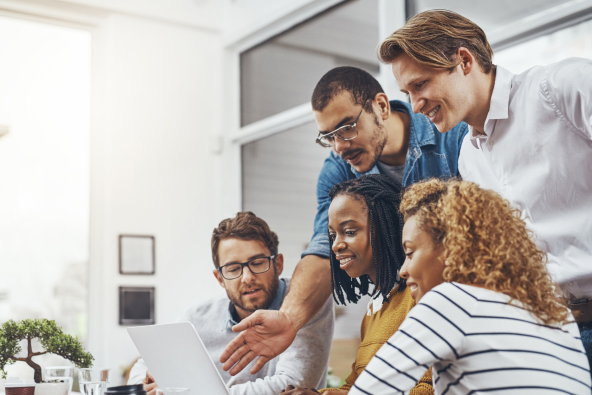 Colleagues working together