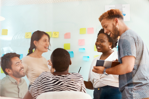 A team working together