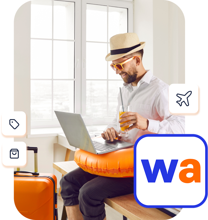 Professionals at a laptop looking at benefits