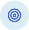 Blue star icon in a blue circle
