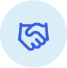 Blue icon with building block pieces